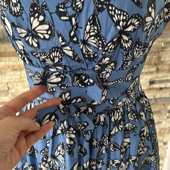 NWT Kate Spade Poplin Bow Butterfly Print Dress size 6 - Picture 9 of 15